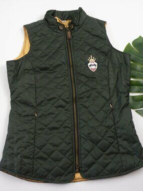 Equine Couture Dennison Quilted Zipper Vest Small
